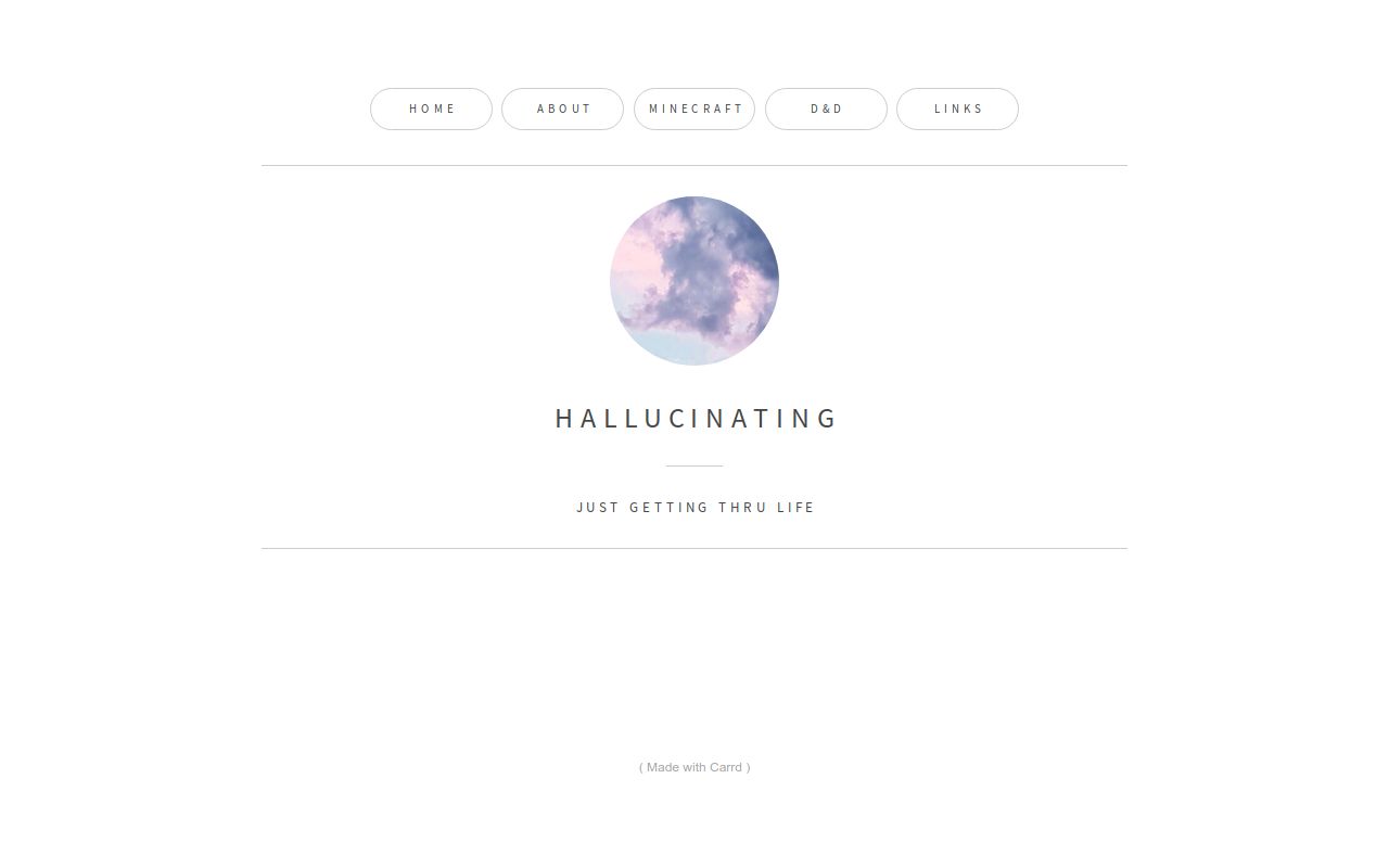 Carrd profile picture for @hallucinating